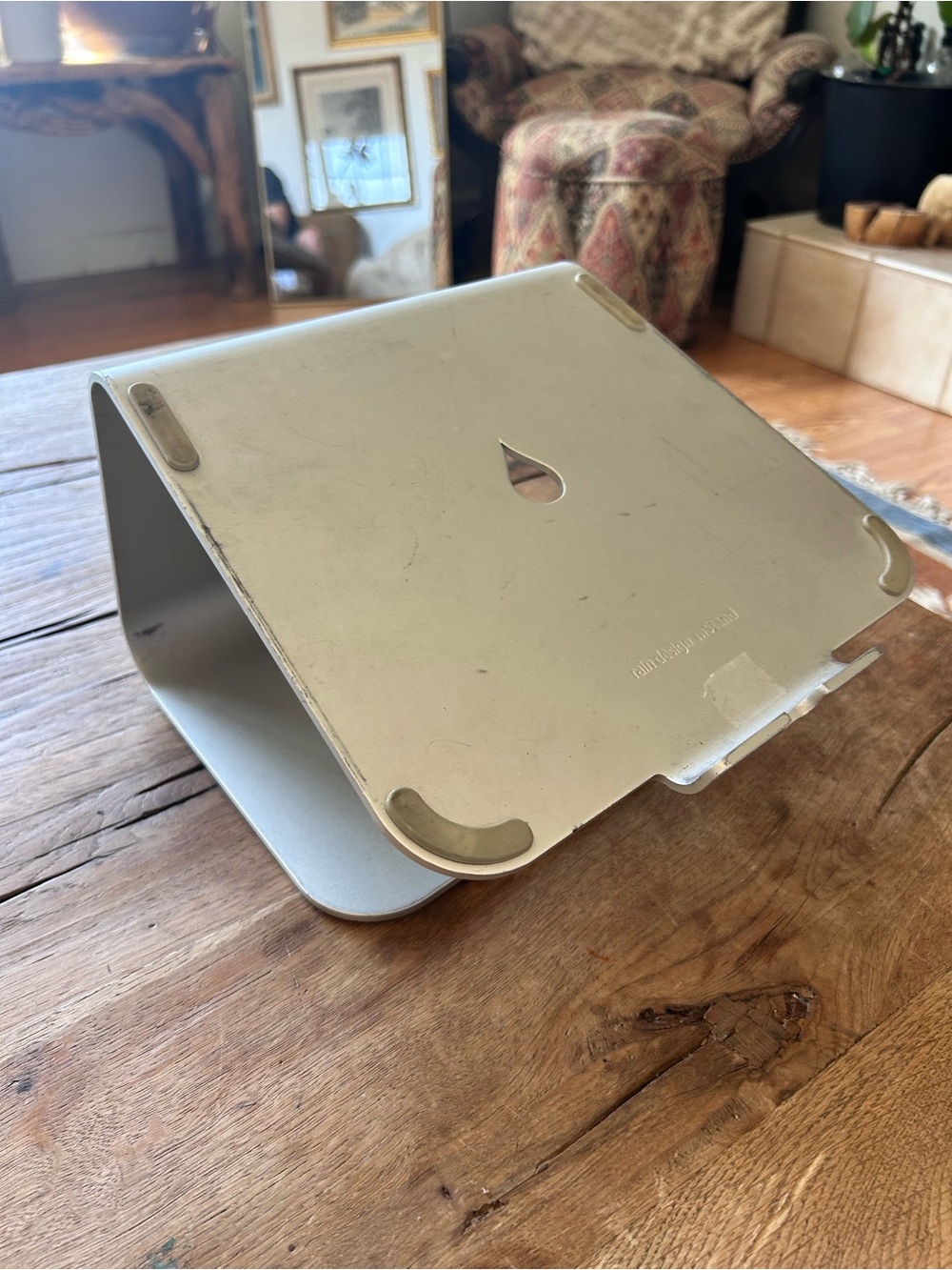 RAIN DESIGN MSTAND Silver Aluminum Laptop Stand - Sleek Angled Riser